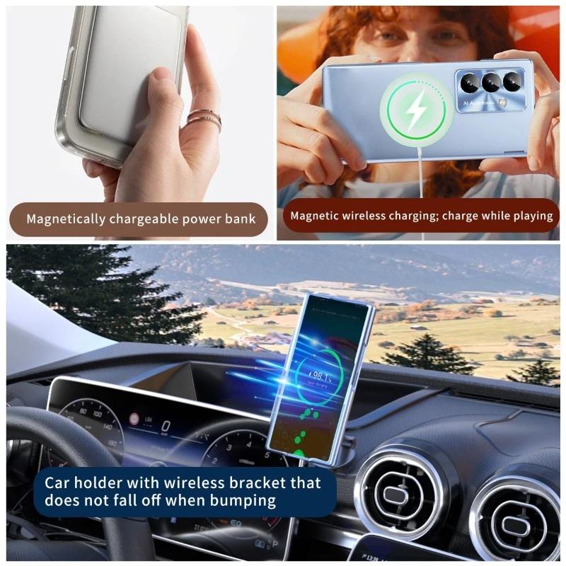 Full Cover Hinge Protection for Magsafe Case for Samsung Galaxy Z Fold 8 Ultra Wide 7 6 5 Hard Phone Shell with Screen Protector