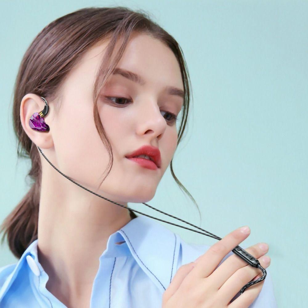Mic Stereo In Ear Headphone Heavy Bass Mobile Earphone Wire Game Headset Wired Headphones Games