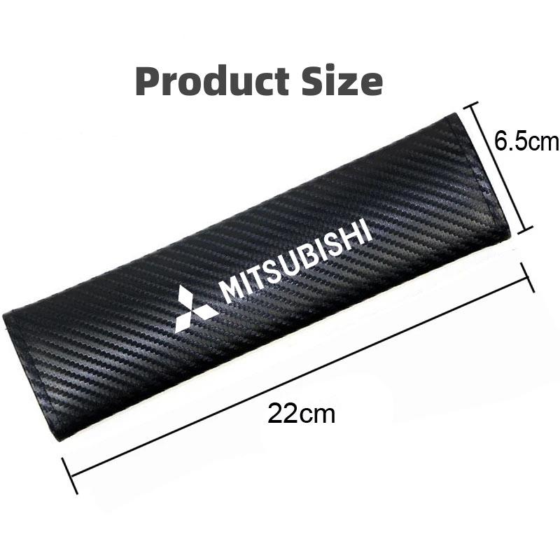 2pcs Car Seat Belt Cover Shoulder Protector Pads for Mitsubishi Outlander Lancer 9 10 ASX L200 Pajero Eclipse Auto Accessories