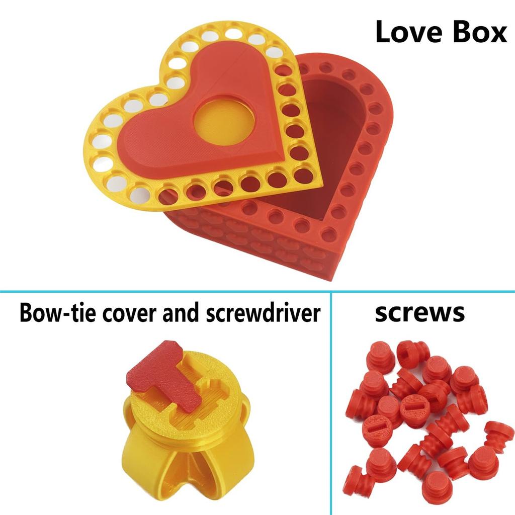 Annoying Gift Box With Screws,Take Apart Box To Get Gift,Puzzle Of Box Toy,Surprise Funny Prank Christmas Love Box Gift,Hilarious Money Card Container