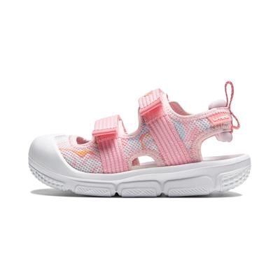 Li Ning Удобные дышащие прочные быстросохнущие детские сандалии Детские сандалии Сладкий абрикосово-розовый персиково-розовый YKKU020-2
