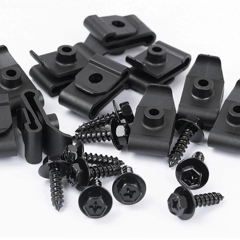 Self Tapping Screw Clips Car Bumper Carbon Steel Fasteners 20pcs Nylon Durable Set for Auto  Shield Panel Fixing