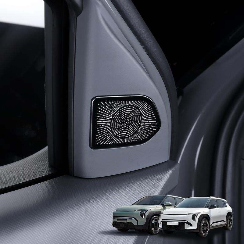 2PCS Car Interior A-pillar Tweeters/Door Speaker Decorative Stickers Stainless Steel Material LHD RHD For KIA EV3 2024 2025 2026