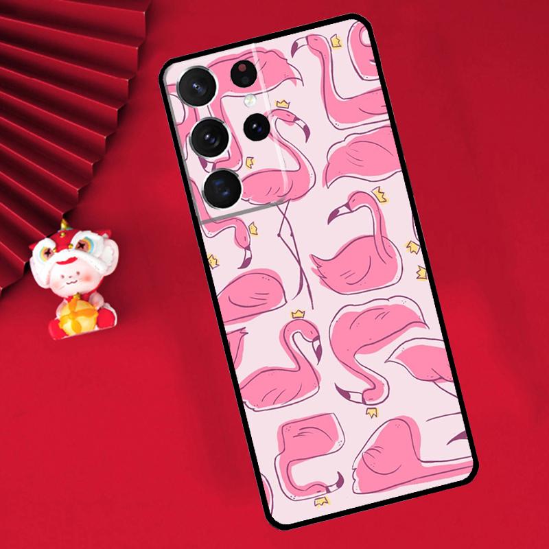 Flamingo Case For Samsung Galaxy S24 Ultra S21 S22 S20 S23 S25 Ultra Plus S9 S10 S25 FE Cover Funda
