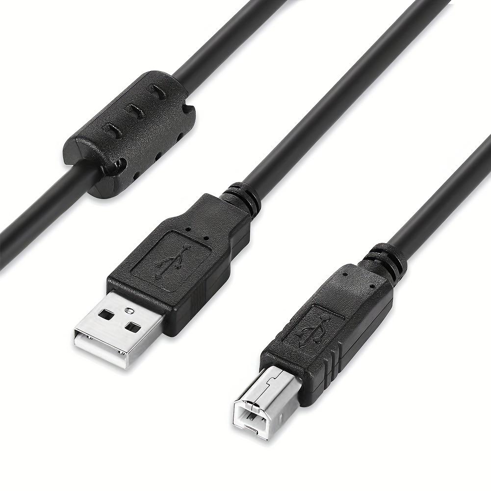 Кабель принтера USB 2.0, 10 футов, USB-принтер Тип A Папа к Тип B Папа, Сканер (6 футов, черный)