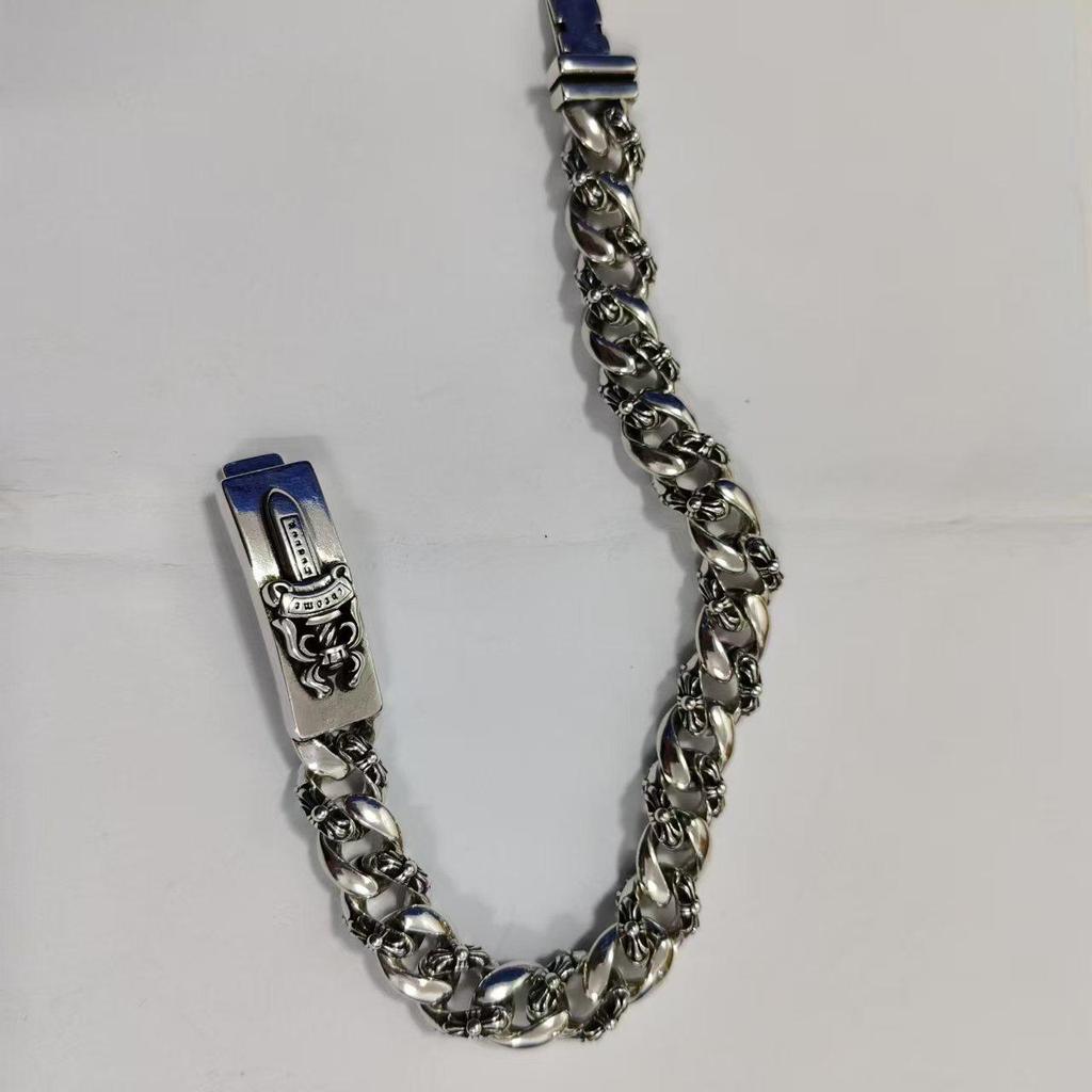 Браслет CH Trendy Retro с подвесками в виде игральных костей и креста, с бриллиантовыми, золотыми и серебряными акцентами