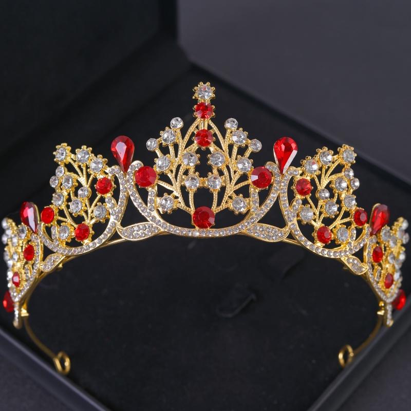 Baroque Vintage Princess Queen Bridal Crown Headwear Crystal Tiara For Women Wedding Crown Hair Dress Accessories Jewelry Crown