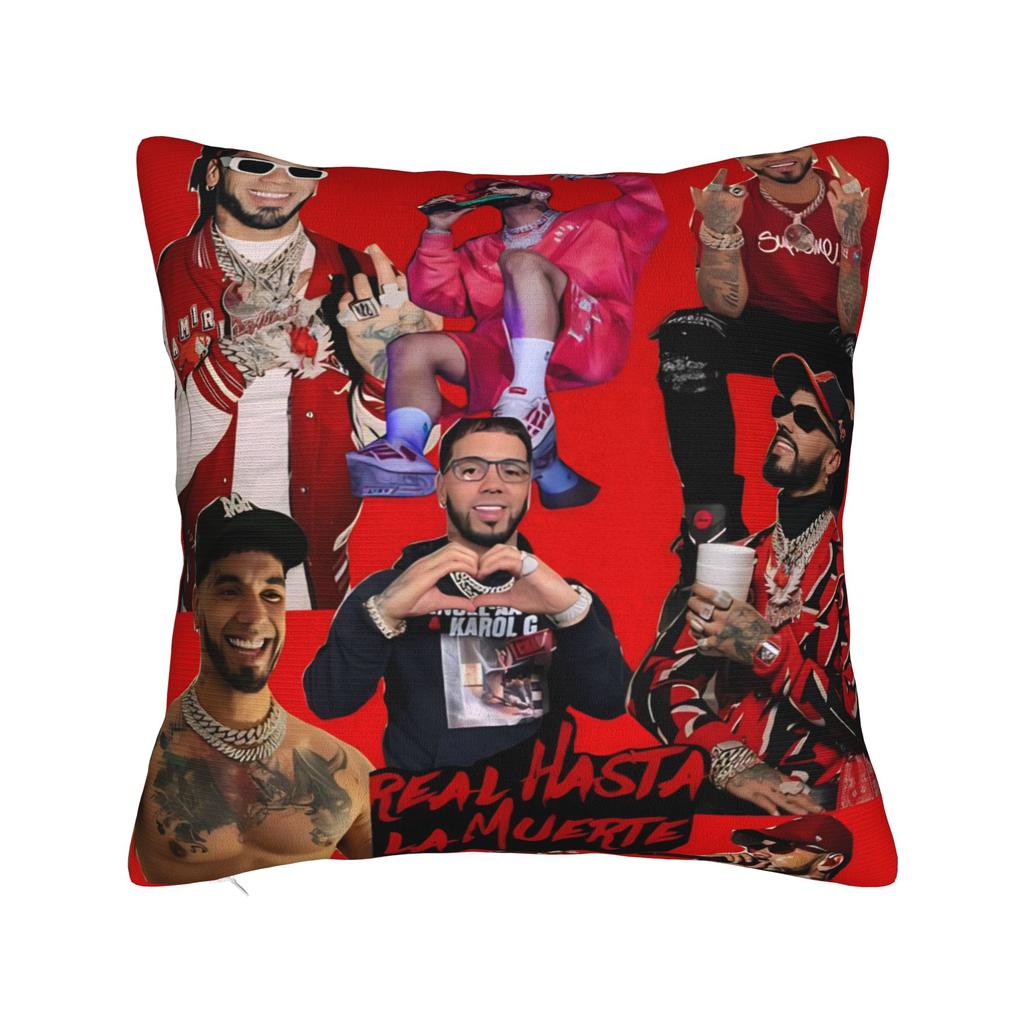 Anuel AA Rapper Singer Pillow Covers Merchandise Soft Cushion Cover Decoration Pillow Case Cover Sofa Multi Size