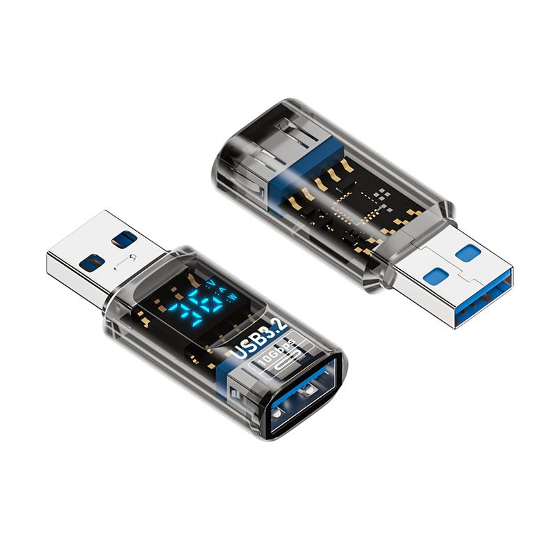 36 Вт 3A Qc зарядный адаптер с цифровым дисплеем напряжение ток измерители мощности Usb 3.2 10 Гбит/с Otg Usb A Male To C Pd 60 Вт зарядное устройство