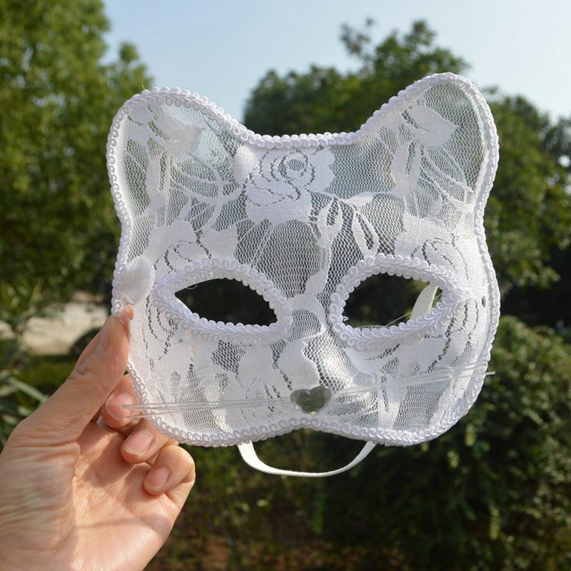 Halloween Cosplay Fox Mask Lace Sexy Eye Mask Animal Mask Half Face