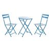 Table + 2 Chairs Set DKD Home Decor Blue Metal (3 Pcs)