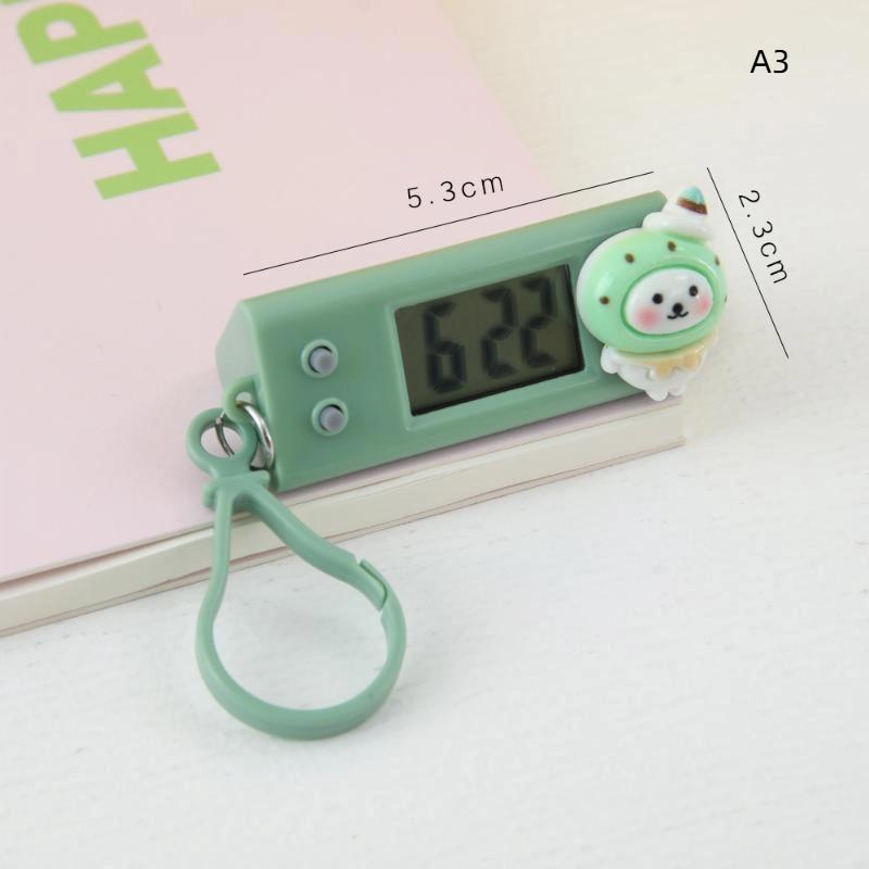 Портативный электронный брелок-часы Мини карманные электронные овальные подвесные часы Цифровые настольные часы с отображением времени и даты для студента