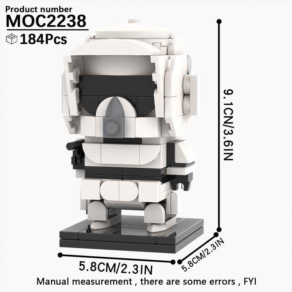 MOOXI MOC Космическая Война Brickheadz Межзвездный Sci-Fi Робот Совместимые Фигурки Строительные Блоки Игрушки Для Взрослых Для Детей Подарок Кубики