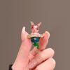 Japan And Korea Cute Cartoon Pink Rabbit Magic Hat Small Brooch Temperament Pin Anti-Light Neckline Placket Buckle Small Buckle