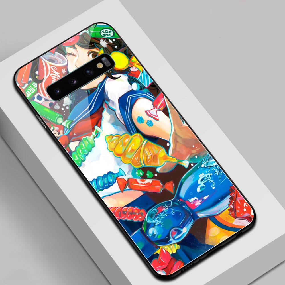 Чехол для Samsung S20 Plus Candy girl Стеклянная задняя крышка Note 9 чехол для Galaxy S8 S9 S20 plus Note 8 9 10 plus S10e S20 ultra S22