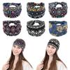 Elastic Turban Head Wrap Sports Headwear Women Boho Hairband Wide-brim Headband Yoga Hair Band