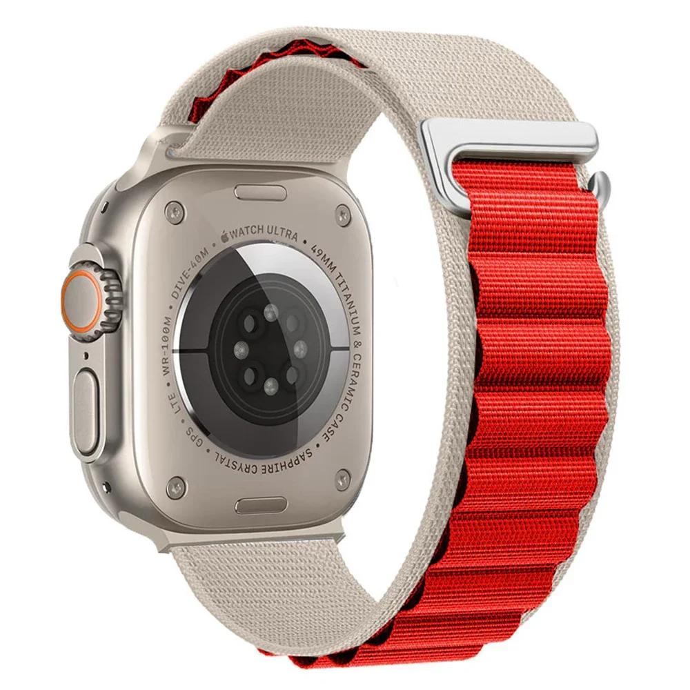 Ремешок Alpine Loop для Apple Watch Ultra 3 Ремешок 49 мм 11 10 9 8 7 46 мм 42 мм 45 мм 41 мм Нейлоновый Спортивный Браслет iWatch 6 5 SE 44 мм Ремень