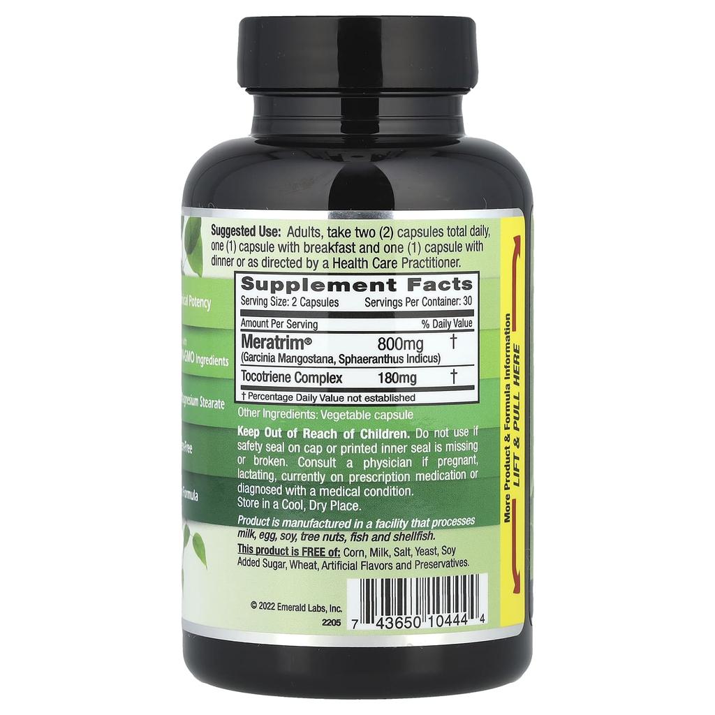 Meratrim, Stimulant Free, 400Mg, 60 Veggie Caps