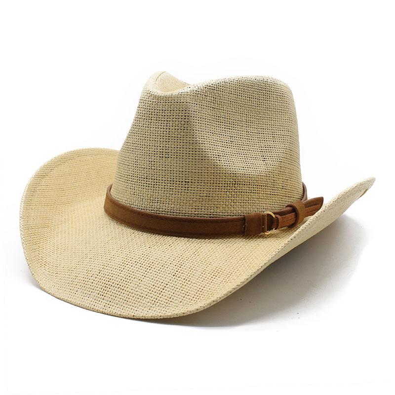 Western Cowboy Hat Autumn Sunscreen Hat European Retro Big Eaves Beach Seaside Sunshade Sun Hat