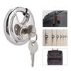 Stainless Steel Round Disc Lock with 2 Keys Security Lock Disc Locking Padlock  Outdoor Use