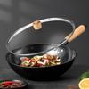 МэйЧу Карбонизированный Тонкий Чугун Вок с Антипригарным Покрытием