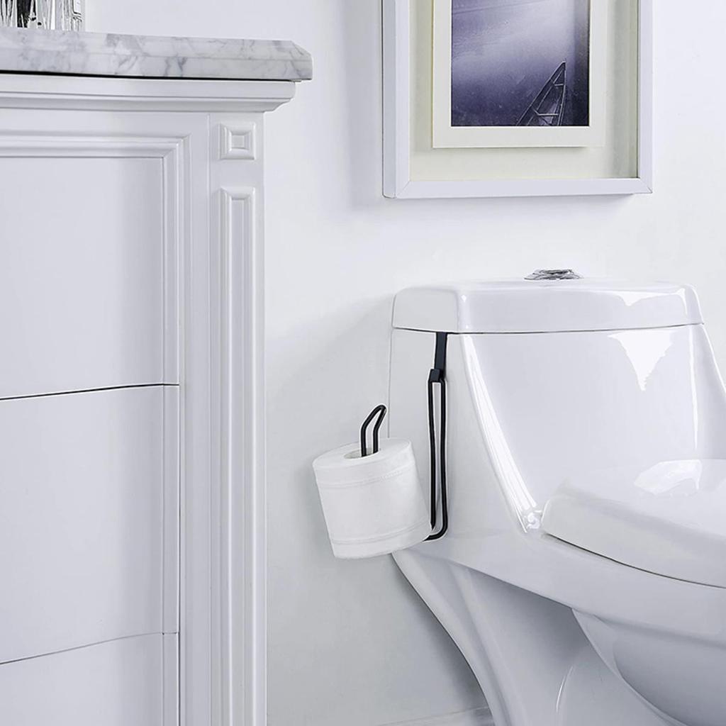 1Pc Iron Toilet Roll Paper Holder Organizer Wall Mount Storage Stand Kitchen Bathroom No Drill Tissue Towel Dispenser