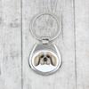 Shih Tzu, Chrysanthemum Dog - Geometric Keychain with a Photo and the Inscription Art-Dog