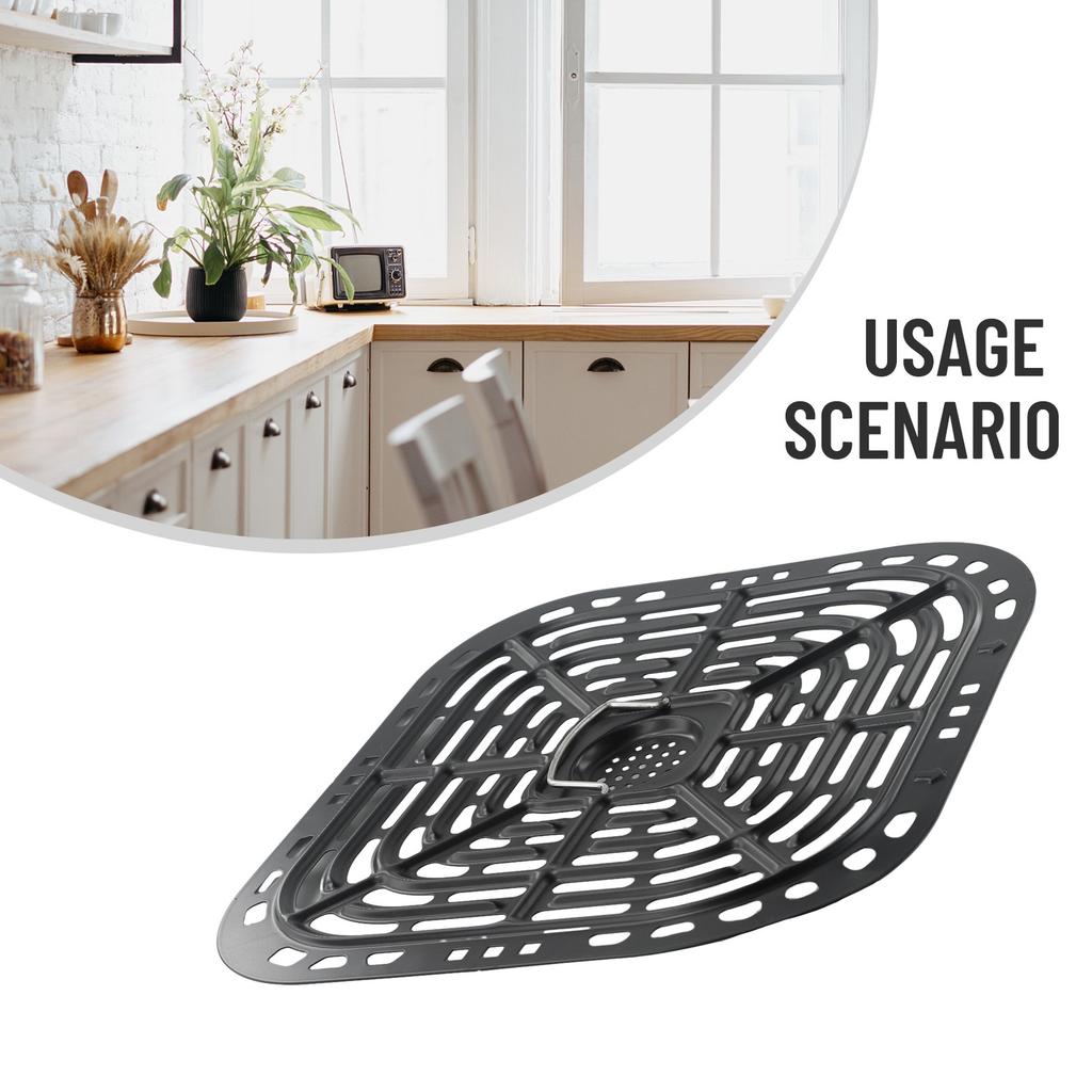 Air Fryer Replacement Grill Pan Fit Air Fryers Crisper Plate with Handle