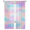 Rainbow Gradient Sheer Voile Drapes Window Opening Tulle Drapes ideal ideal for Living Room Bedroom ideal for Kitchen Area Drapes Decoration