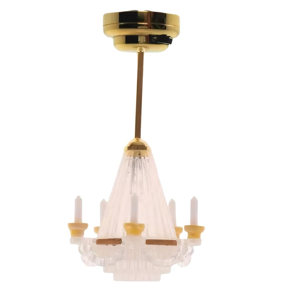 1/12 Светодиодная настольная лампа для кукольного домика Сделай сам Мини Готическая настольная лампа Сделай сам Теплый белый светодиодный настенный светильник Украшение кукольного домика Модель для демонстрации