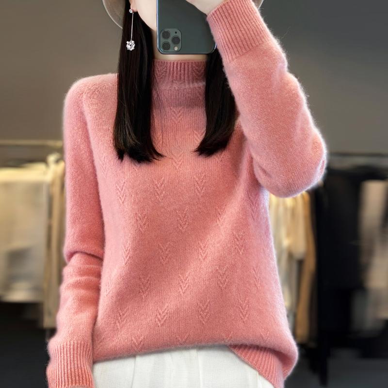 Женский кашемировый свитер Qinghe кашемир 30% кашемир 70% шерсть осенне-зимний пуловер теплый и модный