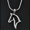 Fashion Cute Animal Horse Pendant Necklace For Women Dainty Silver Color Chain Clothing Costume Jewelry Accessories Wholesale
