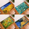 Oil Painting Door Mat Kitchen Bathroom Bathroom Floor Mat Sunflower Corridor Porch Non-slip Carpet