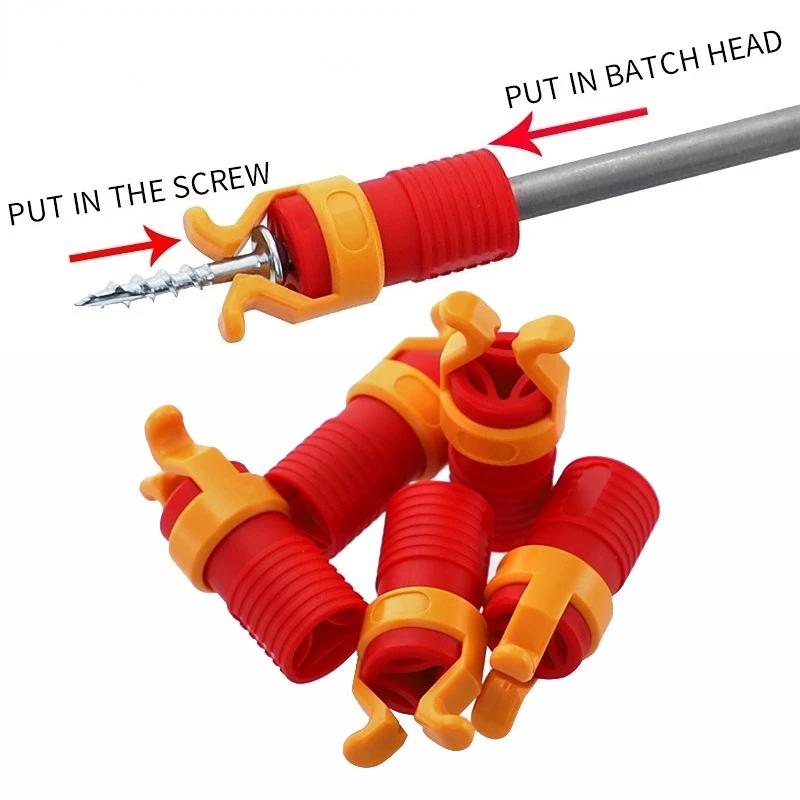 Universal Screw Holder - Hands-Free Plastic Fixture for Precise Woodworking & Drilling, DIY Screw Positioning Tool (2-Pack)