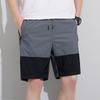 Шорты мужские Ice Silk быстросохнущие летние пэчворк тонкие спортивные повседневные облегающие свободные укороченные брюки