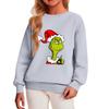 Children's Casual Round Neck Printed Pullover Long-sleeved Hooded Sweatshirt Top