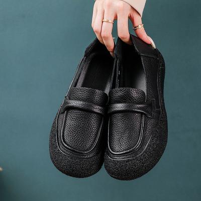 Ретро Оксфордские Кроссовки Женские Туфли из Коровьей Кожи для Женщин Винтажные Кожаные Спортивные Туфли на Шнуровке Мягкие Плоские Мокасины 2026 Новинка