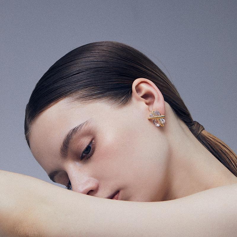 Серьги-гвоздики с особым интересным дизайном в виде кубического сахара, из нейтрального серебра S925 пробы, легкие, роскошные, холодного стиля, высокого чувства