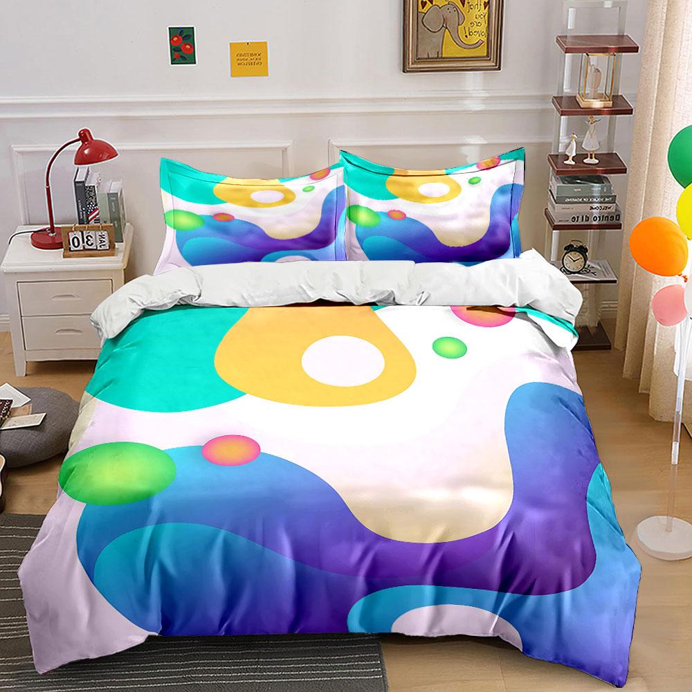 Colorful Abstract Bedding Set Bedding Duvet Cover Set Duvet Cover Pillowcases (1 * Duvet Cover 2 * Pillowcases, without duvet insert)