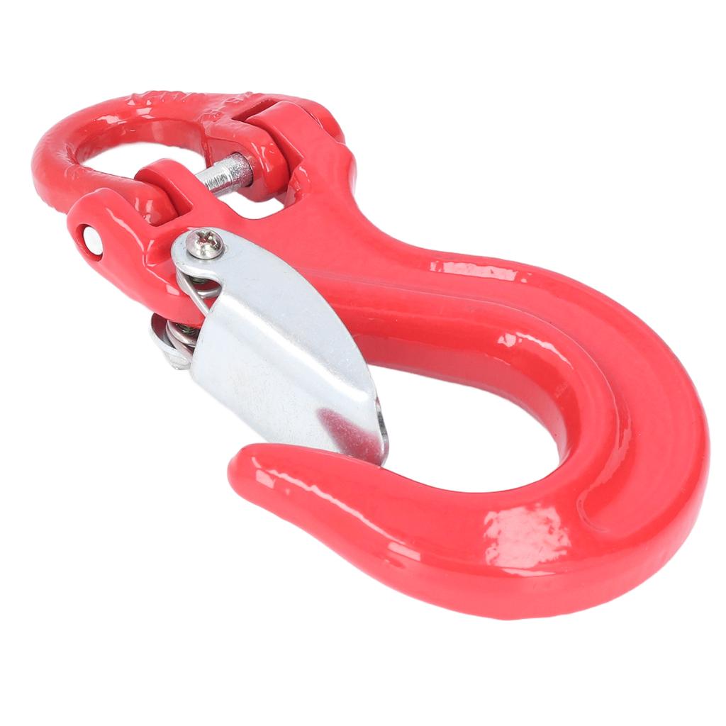 Winch Trailer Clevis Hook Red 2T Loading 80 Steel Universal with Safety Latch Heavy Duty