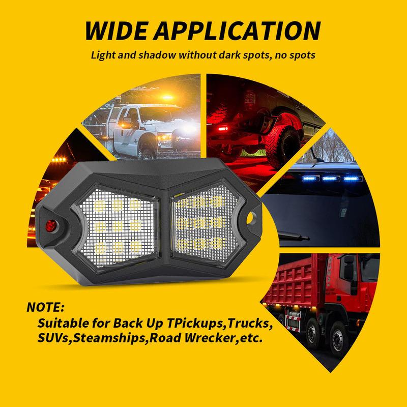 18 LED Car UniversalTruck LED Rock Light Signal Lamp 12V 24V Atmosphere Decorative Lights for Offroad Jeep Truck LED Side Marker