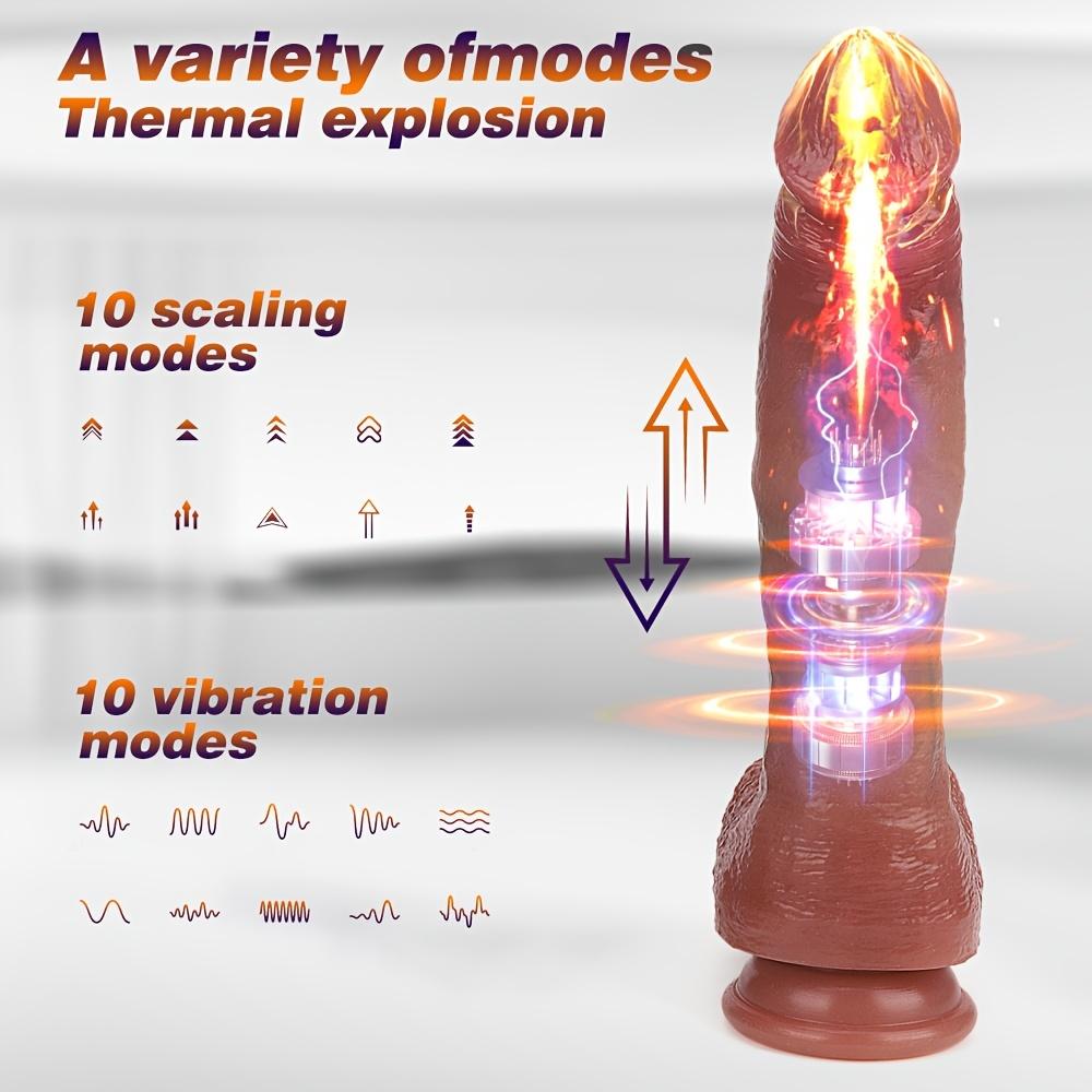 Realistic Fake Dildo for Women with 3 Speeds,9 Vibration Frequencies,Expandable Vibration & Heating.Wireless Infrared Control, Perfect for Singles