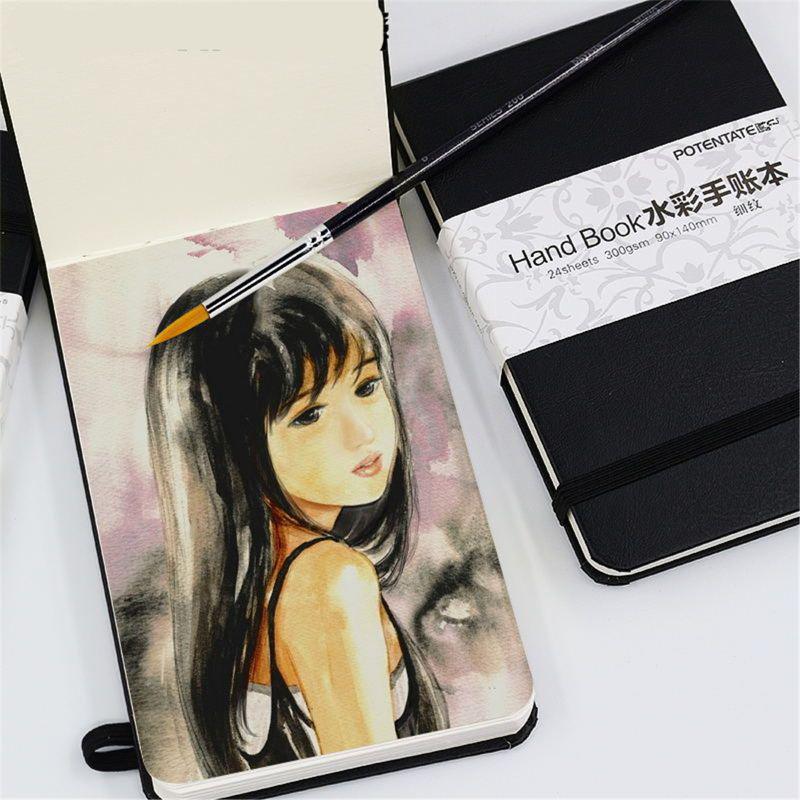 300gsm 24 Sheets Watercolor Pad Sketch Stationery Notebook For Drawing Marker Sketch Book Memo Pad Notebook Stationery