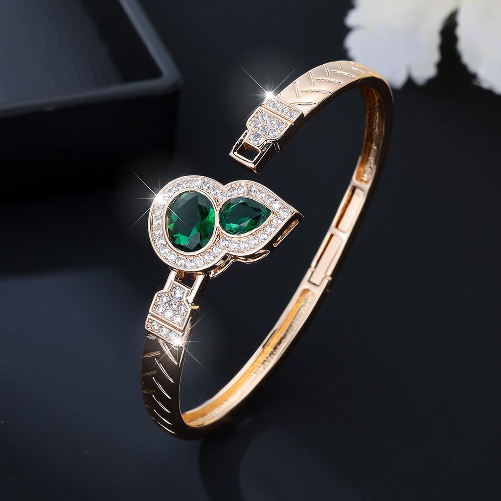 Korean Style Fashionable and Creative Zircon Inlaid Women’s Elegant and Versatile High-end Gourd Bracelet