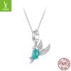 Зеленый Подвеска-птица из натурального камня Серебро S925 Животное Сделай сам Браслет Бисером Аксессуары Универсальные украшения