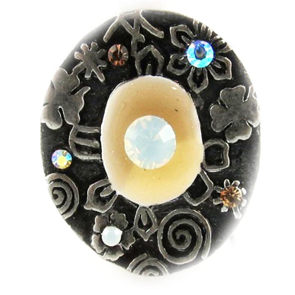 Les Trésors De Lily [E0610] - Дизайнерское кольцо «Гейша» бежевое