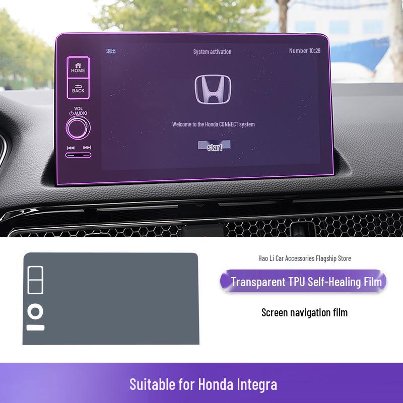Наклейка на рычаг переключения передач Honda Integra 22-25: Прозрачная защитная пленка из ТПУ для интерьера.
