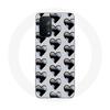 Case - Oppo - A54 5G - Flexible - Black - Hearts Pattern
