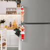 1 Pair Christmas Refrigerator Handle Covers Cookie Man Design Fabric Cloth Kitchen Appliance Handle Sleeves