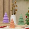 1Pc DIY Crystal Epoxy Resin Diagonal Striped Christmas Tree Ornament Mold Origami Striped Christmas Tree Candle Mold